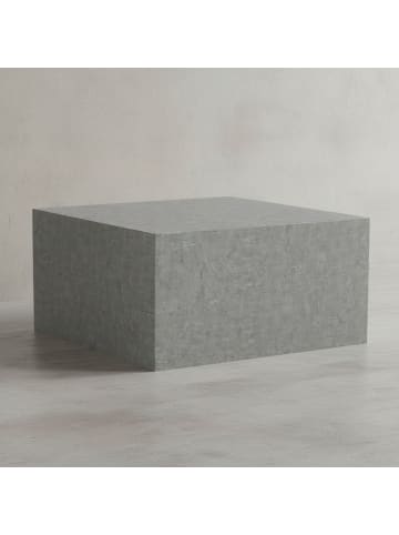 KADIMA DESIGN Couchtisch MONOBLOC 60x60x30 cm in Beton-Optik , Design in Grau