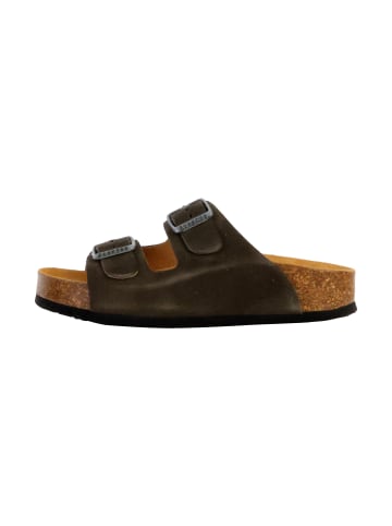 Plakton CP Beta Leder-Pantoletten Grau