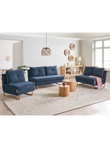 Beliani 3-tlg Schlafsofa JERSLEV in Blau/Braun