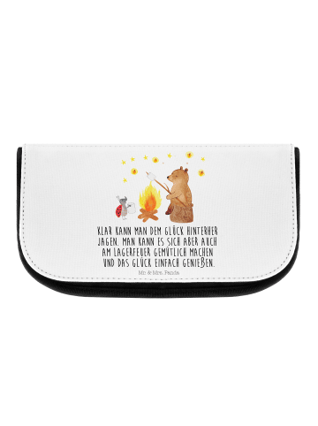 Mr. & Mrs. Panda Make-Up Tasche Bär & Marienkäfer Lagerfeuer mit... in Weiß