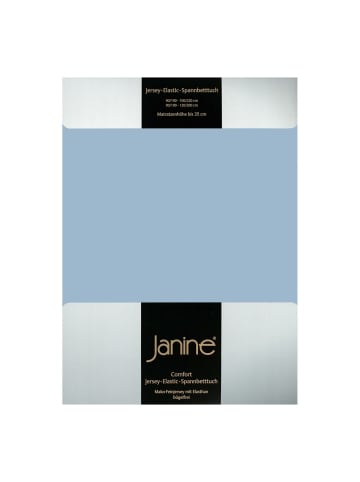 Janine Spannbettlaken Jersey Elastic in perlblau