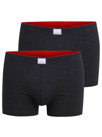 CECEBA Boxershorts 2er Pack in Anthrazit melange