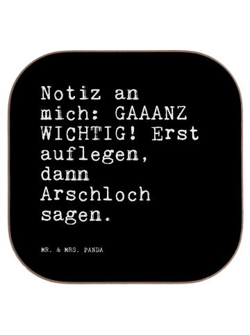 Mr. & Mrs. Panda Untersetzer für Gläser Notiz an mich: GAAANZ...... in Schwarz