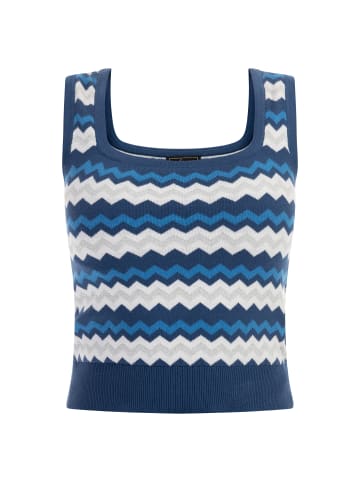 faina Strick Tank Top in Blau Mehrfarbig