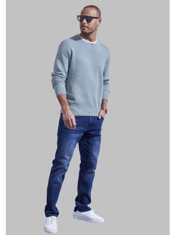 John Devin Strickpullover in rauchblau