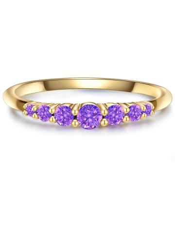 Glanzstücke München Ring Sterling Silber gelbgold Amethyst in gelbgold