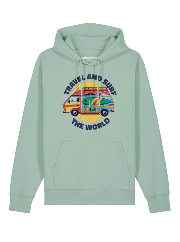 wat? Apparel Sweatshirt Travel and surf in Aloe