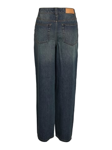 Noisy may Wide Leg Jeans in Dark Blue Denim