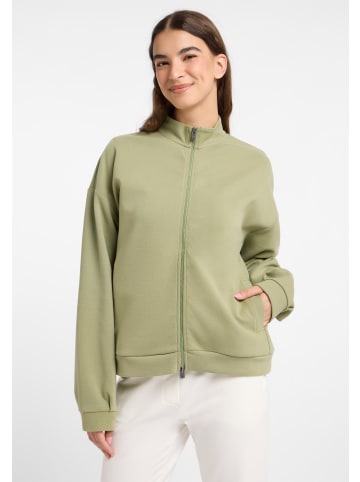 ELBSAND Zip-Jacke mit Stehkragen  in Green Leaf