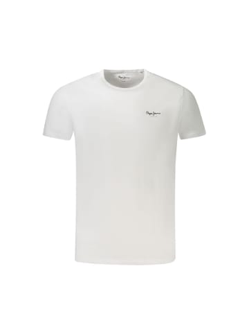 Pepe Jeans Weißes Baumwoll-T-Shirt