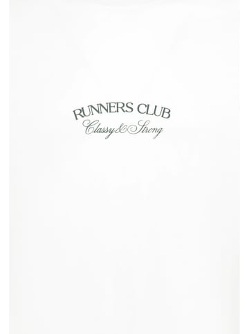 Sublevel Basic T-shirt Spruchdruck Rundhals Kurzarm in Weiß-3