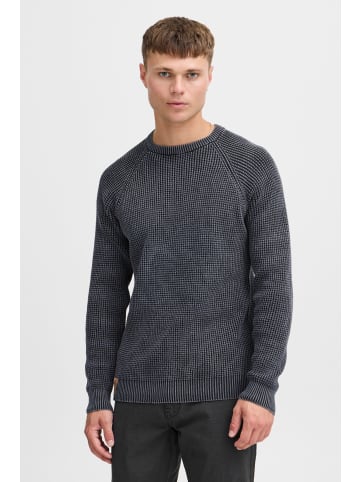 INDICODE Strickpullover IDRockford 35176MM Strickpulli in Waffelstrick-Optik in dunkelblau