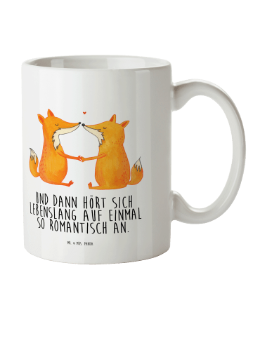 Mr. & Mrs. Panda Haferl Füchse Liebe mit Spruch in Weiß