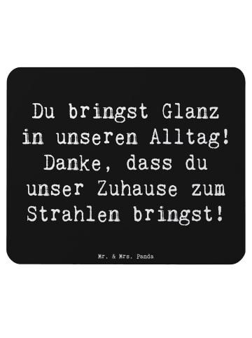 Mr. & Mrs. Panda Mouse Pad Spruch Glanz Putzfrau mit Spruch in Schwarz