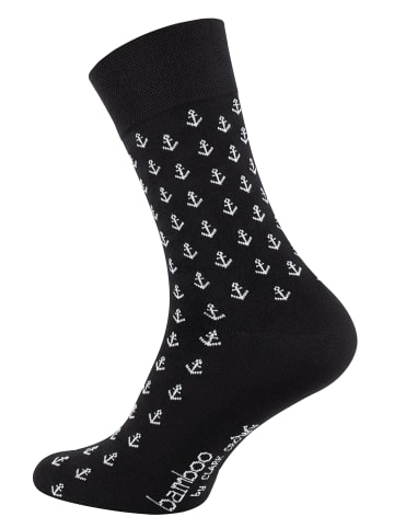 Clark Crown® "BAMBUS" Socken 6 Paar, Edel & Modern Bambus-Herren Businesssocken in Ankerdesign