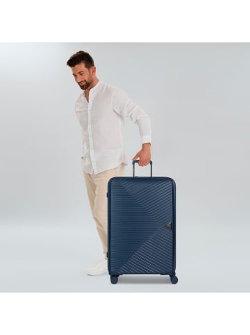 March15 Trading Gotthard Edition 4 Rollen Trolley 77 cm in navy-blue metallic