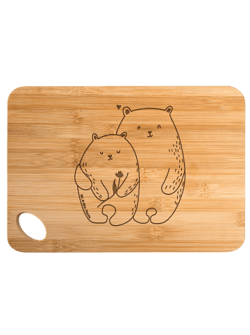 Mr. & Mrs. Panda Frühstücksbrettchen Bären Liebe ohne Spruch in Braun