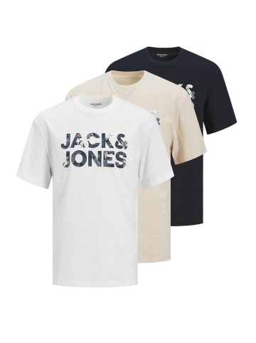 Jack & Jones T-Shirt 'Bryan' 3er Pack in weiß