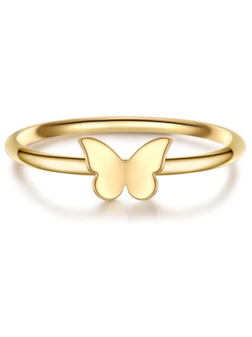 Glanzstücke München Ring Schmetterling aus Sterling Silber mit in gelbgold