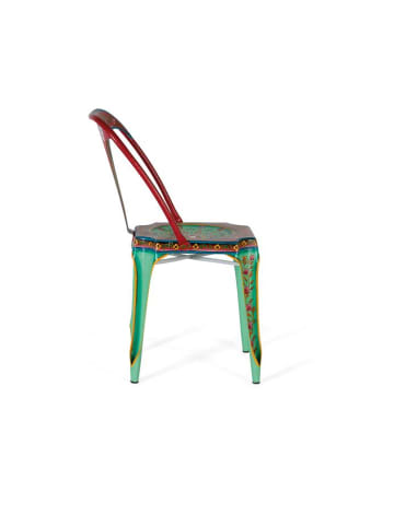 Giner y Colomer 2-er Set: mehrfarbigen handbemalten Metallstühlen in Multicolored