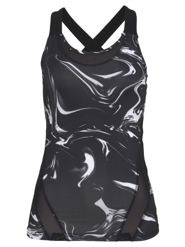 LASCANA ACTIVE Funktionsshirt in schwarz-marmoriert-weiß