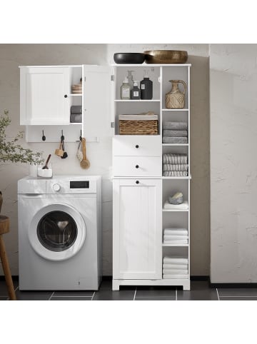 SoBuy Hochschrank in Weiß - (B)60 x (H)171 x (T)37cm