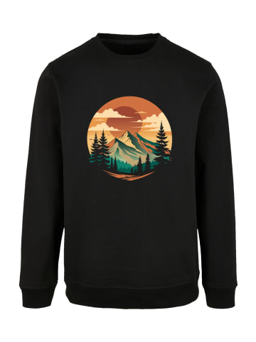 F4NT4STIC Sweatshirt Sonnenuntergang Berglandschaft in schwarz