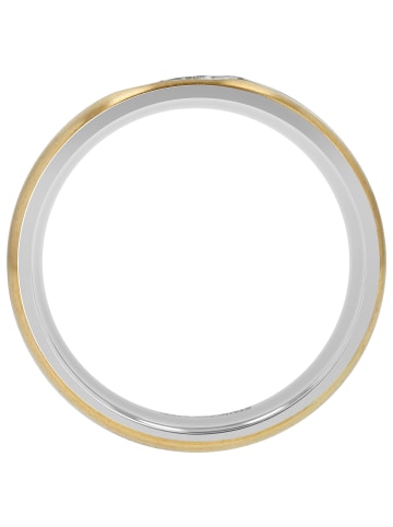 Adeliás Damen Ring aus Edelstahl mit Strass Steinchen in gold