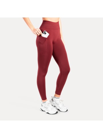 SMILODOX Leggings Amaze Scrunch Pro Pocket Seamless in Bordeaux