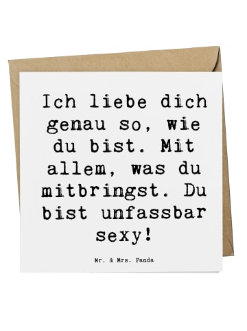 Mr. & Mrs. Panda Einladungskarte Spruch Sinnlichkeit lieben mit ... in Weiß