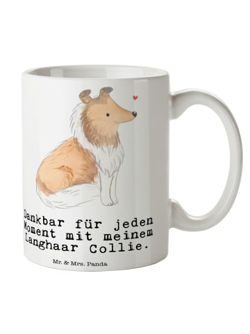 Mr. & Mrs. Panda Tasse Langhaar Collie Moment mit Spruch in Weiß