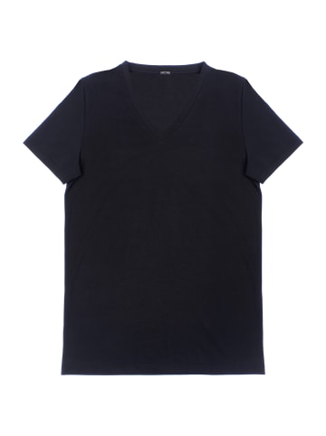 HOM T-Shirt Supreme Cotton V-Neck in Schwarz