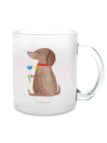 Mr. & Mrs. Panda Kaffeetasse Hund Blume ohne Spruch in Transparent
