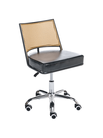 Beliani Bürostuhl NOME in Schwarz/Silber/Braun - (W) 50 x (H) 73 x (L) 50 cm
