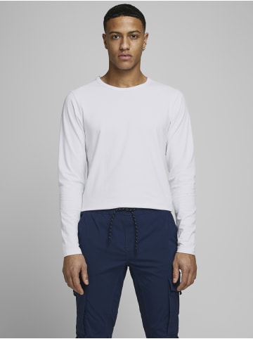 Jack & Jones Jack & Jones Pullover Longsleeve mit Rundhals JJEBASIC O-NECK TEE in weiß