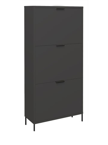 58 aufm Kessel SCHUHSCHRANK Erna 61x25x141 Anthrazit matt Lack