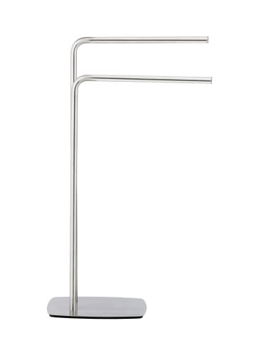 Wenko Handtuchständer IRIA, 2 Stangen in Silbern, (B) 48 x (H) 81,5 x (L) 20 cm