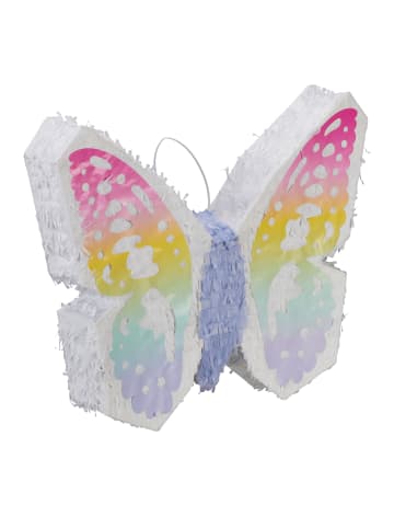 relaxdays Pinata "Schmetterling" in Bunt - (B)58 x (H)48 x (T)10 cm