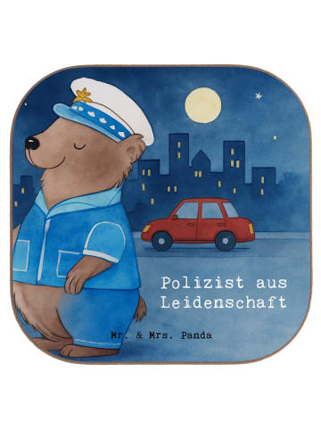 Mr. & Mrs. Panda Untersetzer für Gläser Polizist Leidenschaft De... in Weiß