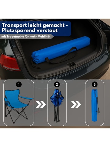 Coemo 4 Stk. Gartenstuhl faltbarer Campingstuhl  in Blau