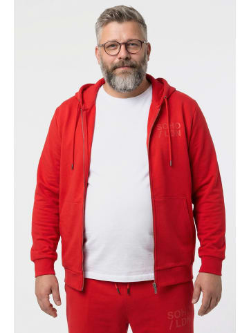 Men Plus Sweatjacke in chilirot