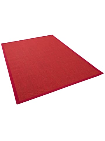 Pergamon Sisal Teppich mit Bordüre in rot