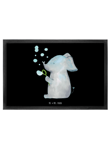 Mr. & Mrs. Panda Fussmatte Elefant Seifenblasen ohne Spruch in Schwarz