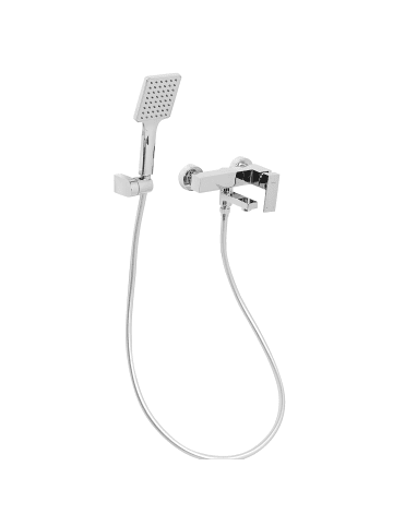 Beliani Wannenarmaturen BALNEARIO in Silber - (W) 19 x (H) 179 x (L) 14 cm