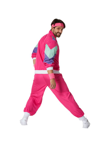 tectake Herrenkostüm  Retro 80er 90er Jahre Jogginganzug  Bunter Retro-Style: Jacke und