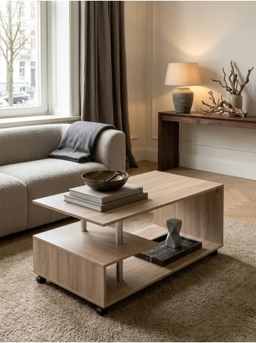 KADIMA DESIGN Couchtisch | Sonoma, 105x48.5x60cm, Drehbar, Rollen
