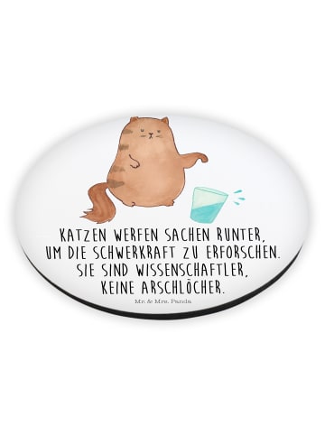 Mr. & Mrs. Panda magnet Katze Wasserglas mit Spruch in Weiß