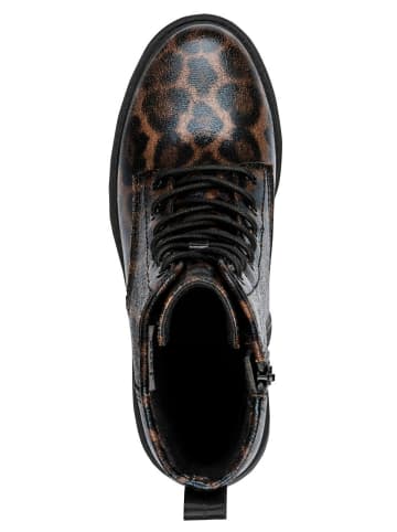 Jana Stiefelette in schwarz-gemustert