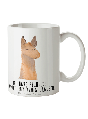 Mr. & Mrs. Panda Kaffeebecher Lamakopf Genervt mit Spruch in Weiß