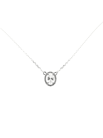 COFI 1453 Moderne Halskette mit Steine aus Silber 925 für Damen ca. in Silber
